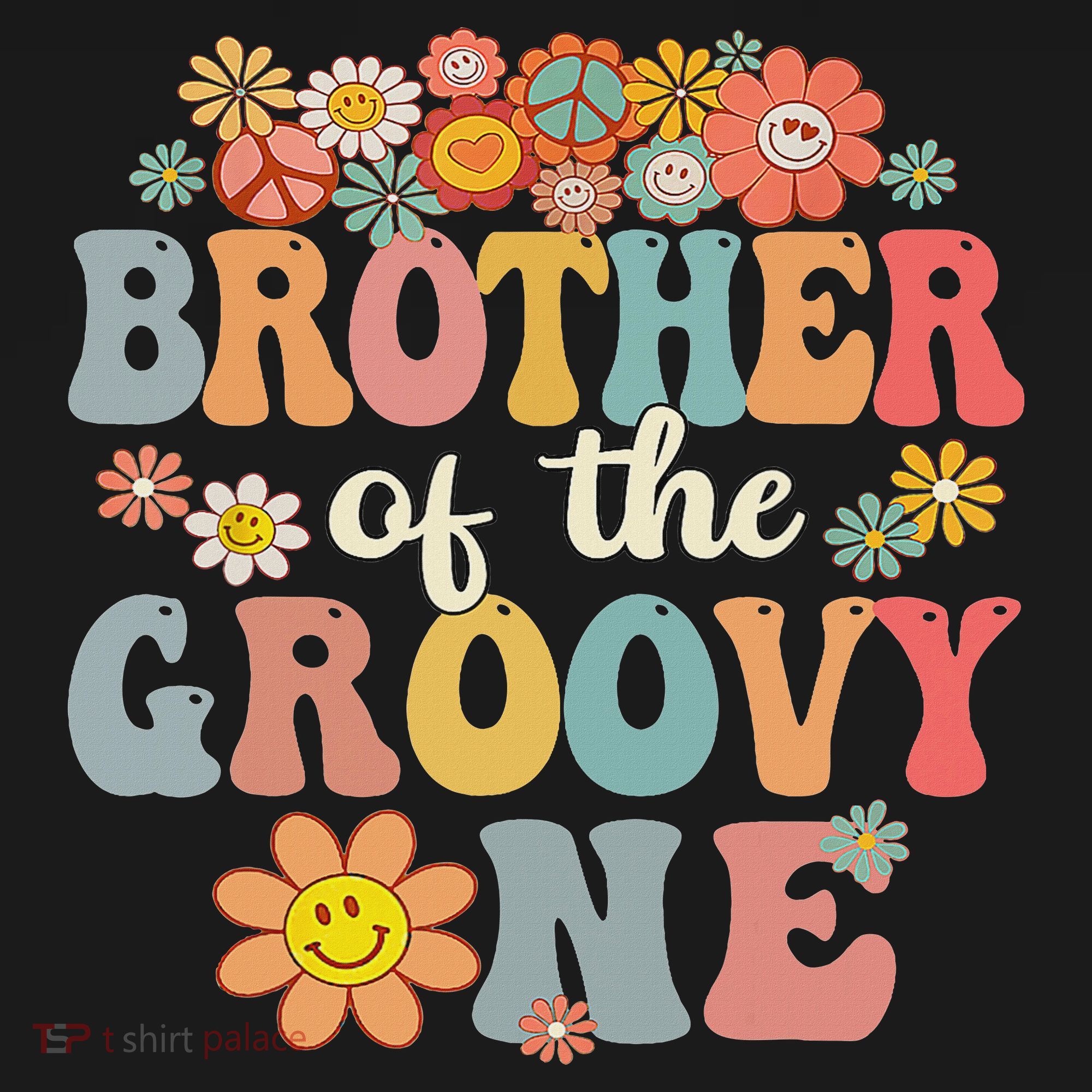 Brother Of Groovy One Matching Family 1st Birthday Party T-Shirt