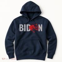 Blood On His Hands Anti Joe Biden Bloody Handprint Hoodie thumb 0