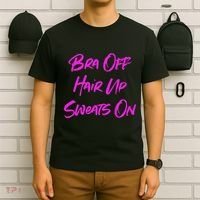 Bra Off Hair Up Sweats On T-Shirt thumb 6