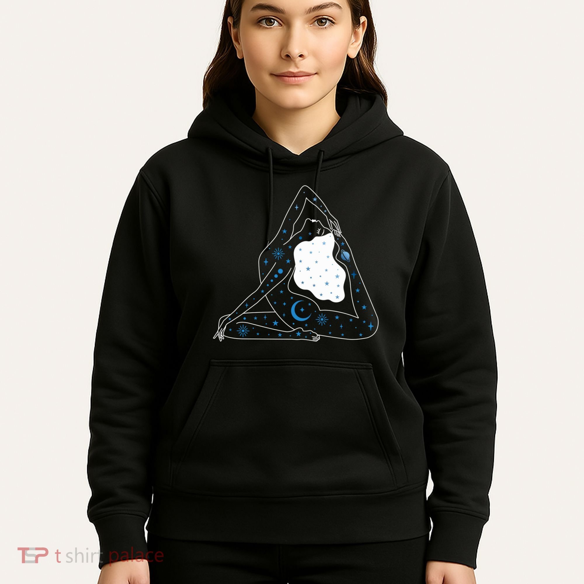 Boho Celestial Bodies Yoga Girl Hoodie