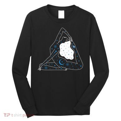 Boho Celestial Bodies Yoga Girl Long Sleeve Shirt