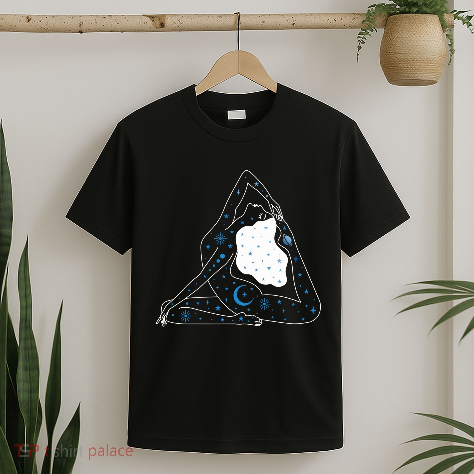 Boho Celestial Bodies Yoga Girl T-Shirt