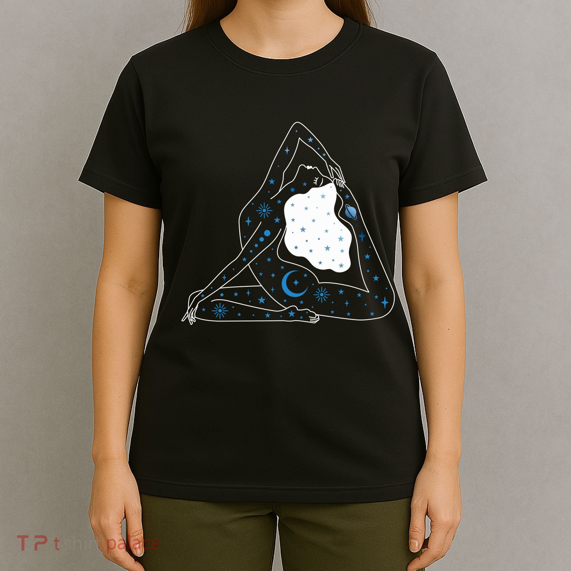 Boho Celestial Bodies Yoga Girl T-Shirt