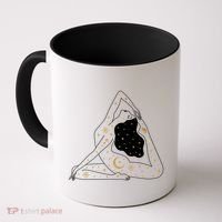 Boho Celestial Bodies Yoga Girl Coffee Mug thumb 0