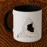 Boho Celestial Bodies Yoga Girl Coffee Mug thumb 2