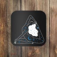 Boho Celestial Bodies Yoga Girl Coaster thumb 0