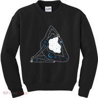 Boho Celestial Bodies Yoga Girl Kids Sweatshirt thumb 0