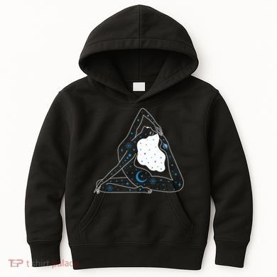 Boho Celestial Bodies Yoga Girl Kids Hoodie