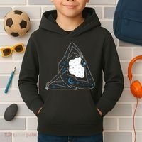 Boho Celestial Bodies Yoga Girl Kids Hoodie thumb 2