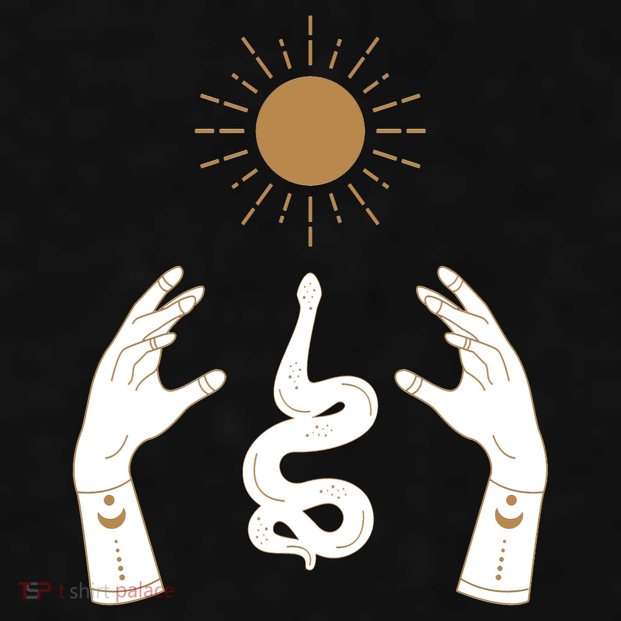 Boho Hands Reaching For The Sun Snake Ladies PosiCharge Tri-Blend Wicking Tank