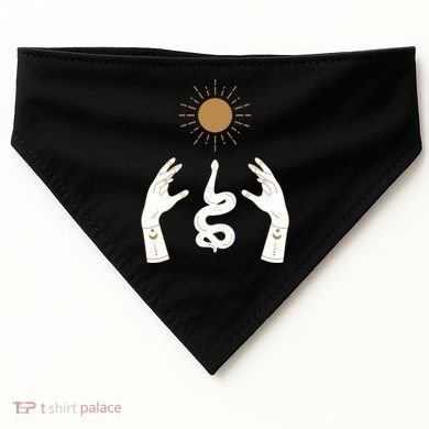 Boho Hands Reaching For The Sun Snake USA-Made Doggie Bandana