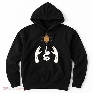 Boho Hands Reaching For The Sun Snake Hoodie