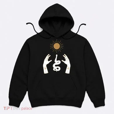 Boho Hands Reaching For The Sun Snake Hoodie