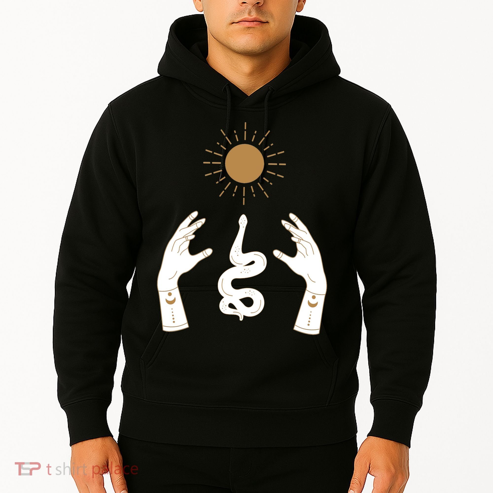 Boho Hands Reaching For The Sun Snake Hoodie