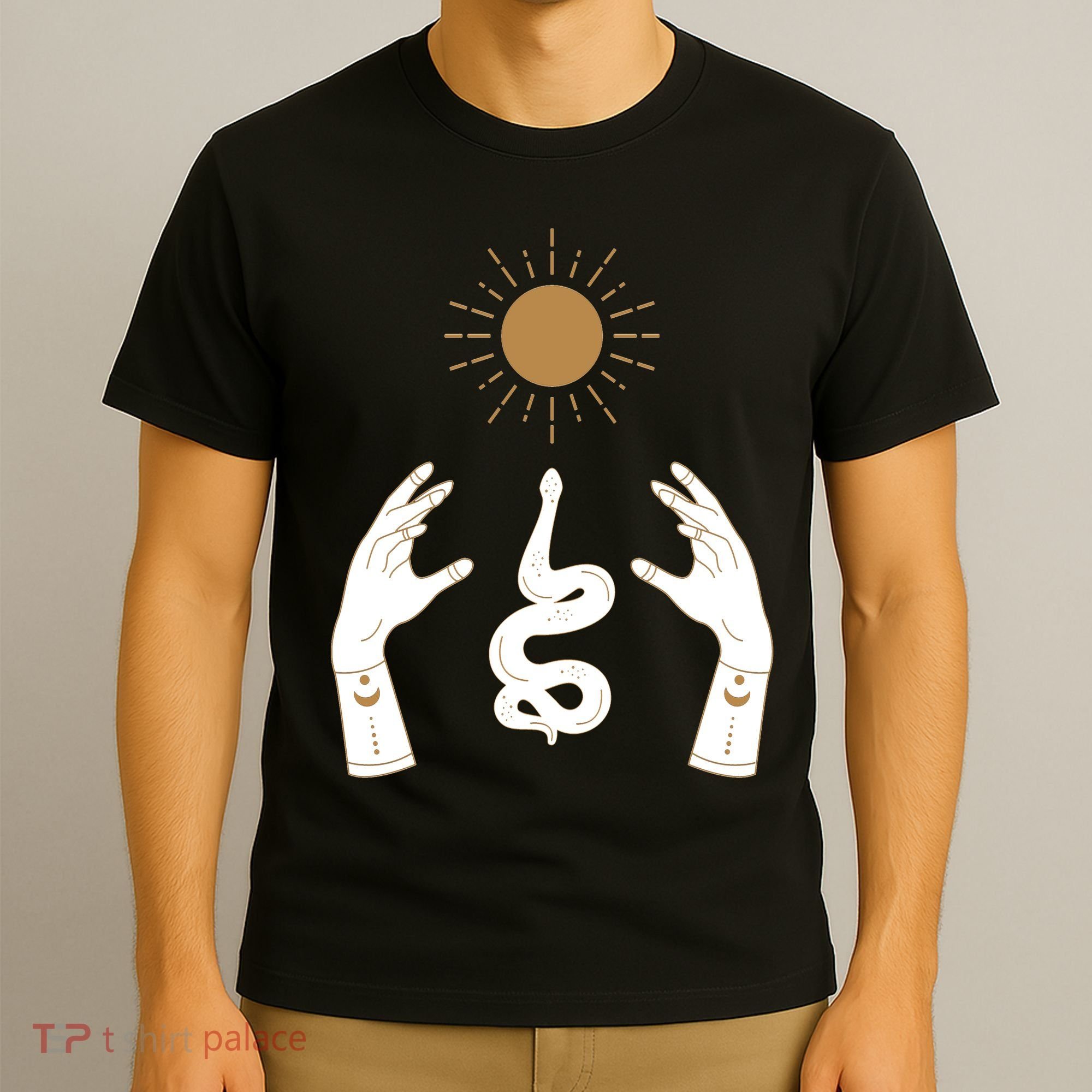 Boho Hands Reaching For The Sun Snake T-Shirt