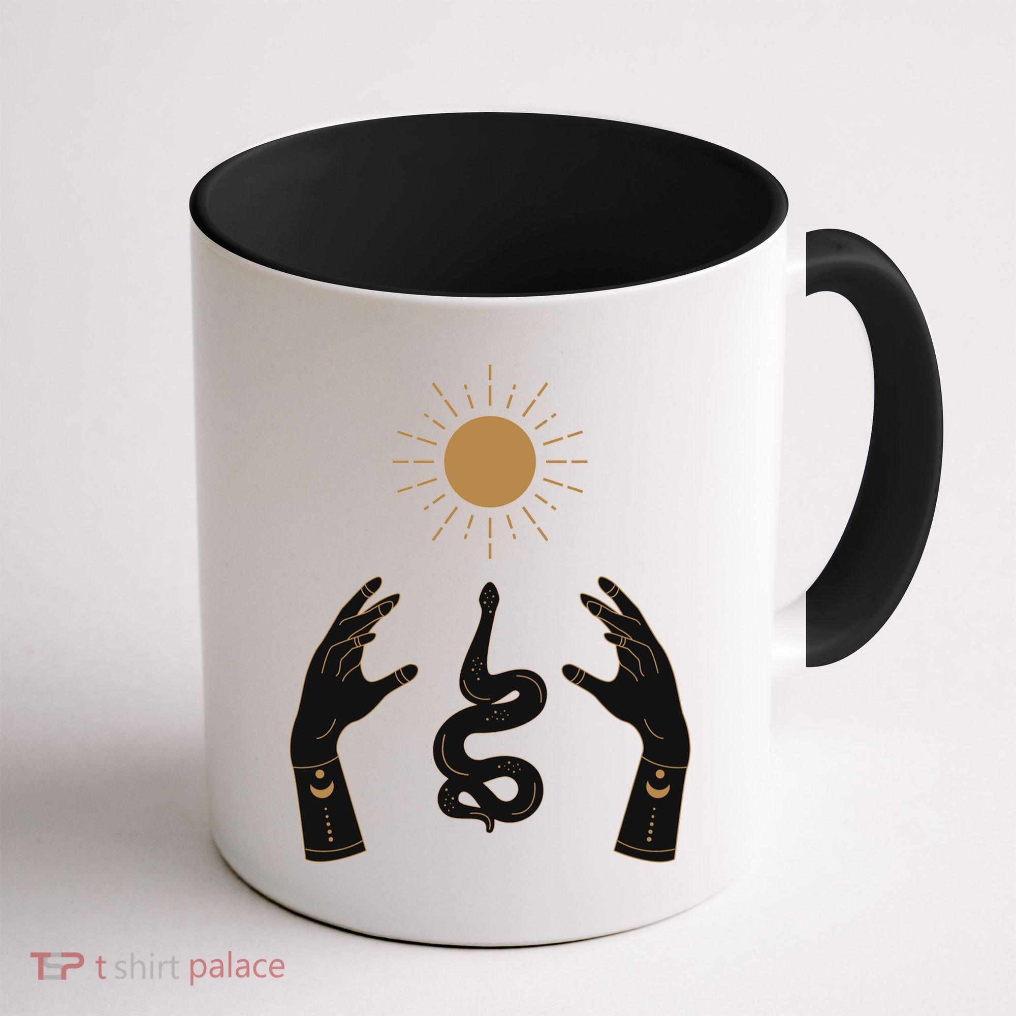 Boho Hands Reaching For The Sun Snake Coffee Mug