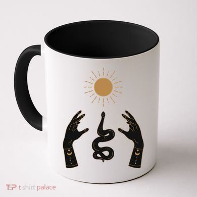 Boho Hands Reaching For The Sun Snake Coffee Mug