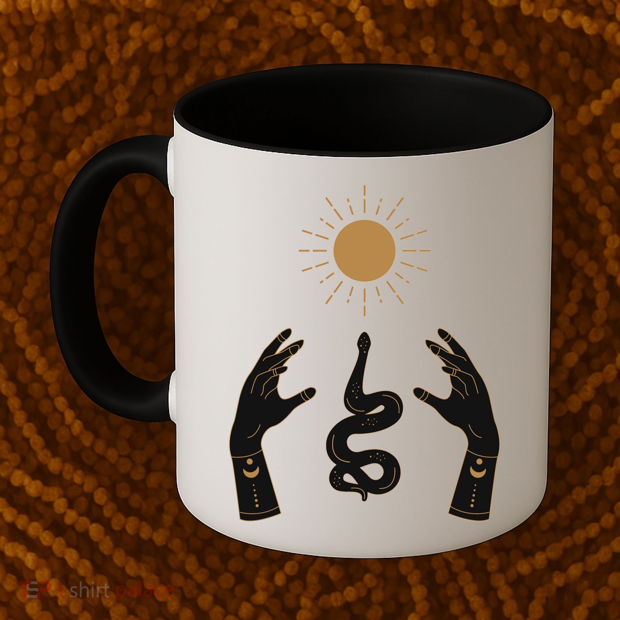 Boho Hands Reaching For The Sun Snake Coffee Mug