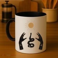 Boho Hands Reaching For The Sun Snake Coffee Mug thumb 4