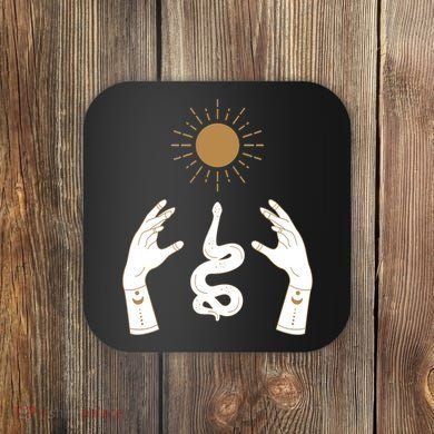 Boho Hands Reaching For The Sun Snake Coaster