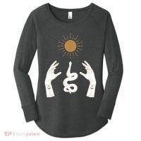 Boho Hands Reaching For The Sun Snake Women's Perfect Tri Tunic Long Sleeve Shirt thumb 0