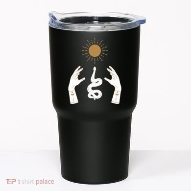 Boho Hands Reaching For The Sun Snake Tumbler