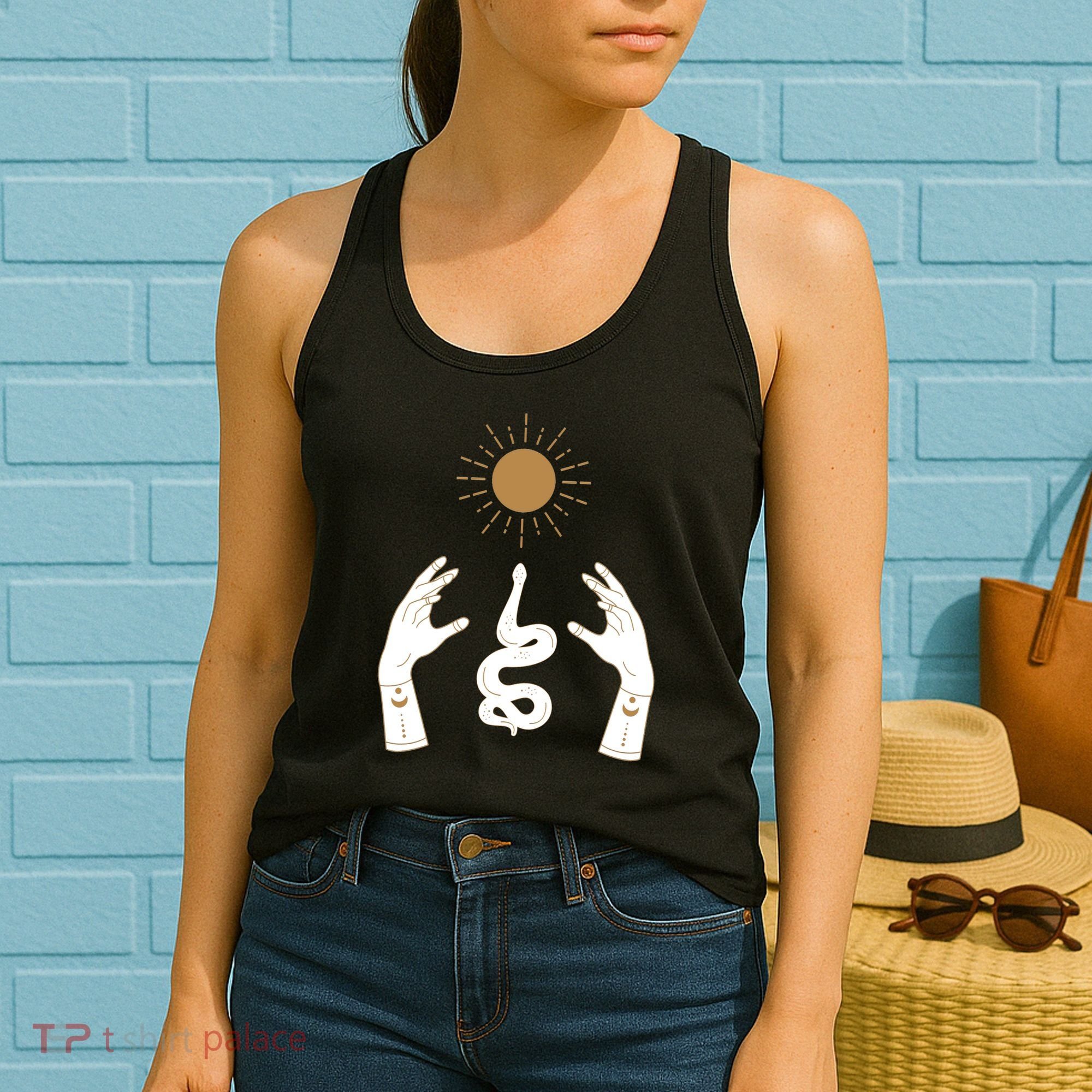 Boho Hands Reaching For The Sun Snake Women's Tank Top