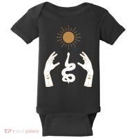 Boho Hands Reaching For The Sun Snake Baby Bodysuit thumb 0