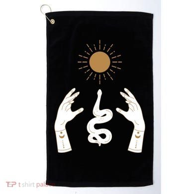 Boho Hands Reaching For The Sun Snake Golf Towel