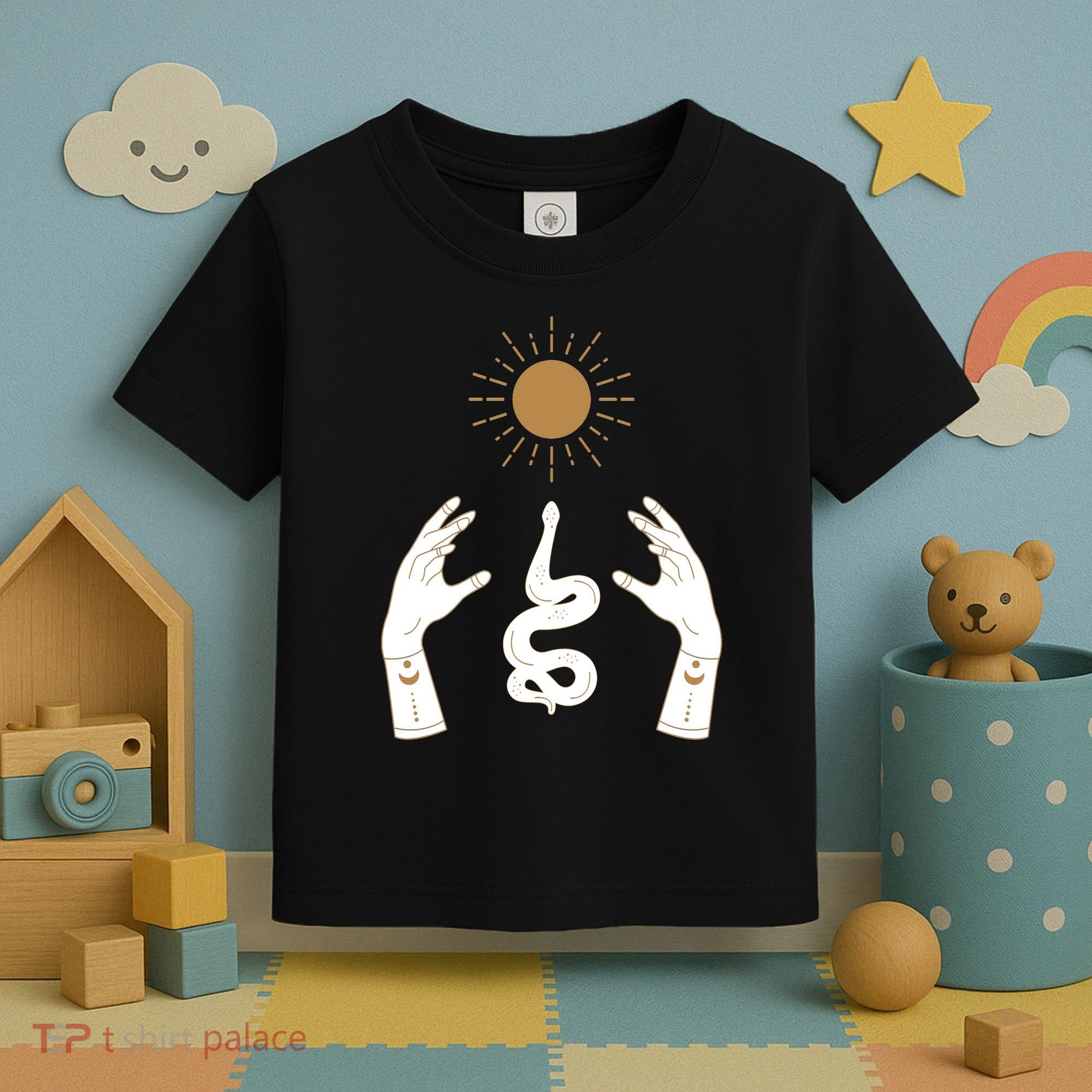 Boho Hands Reaching For The Sun Snake Toddler T-Shirt