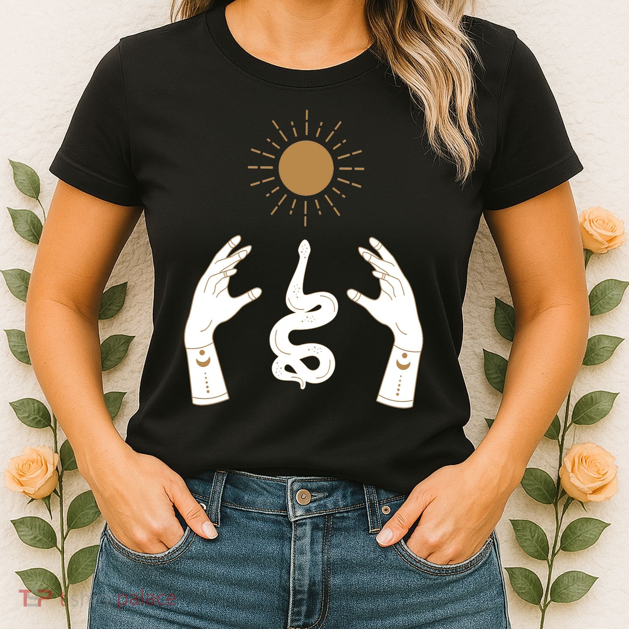 Boho Hands Reaching For The Sun Snake Women's T-Shirt