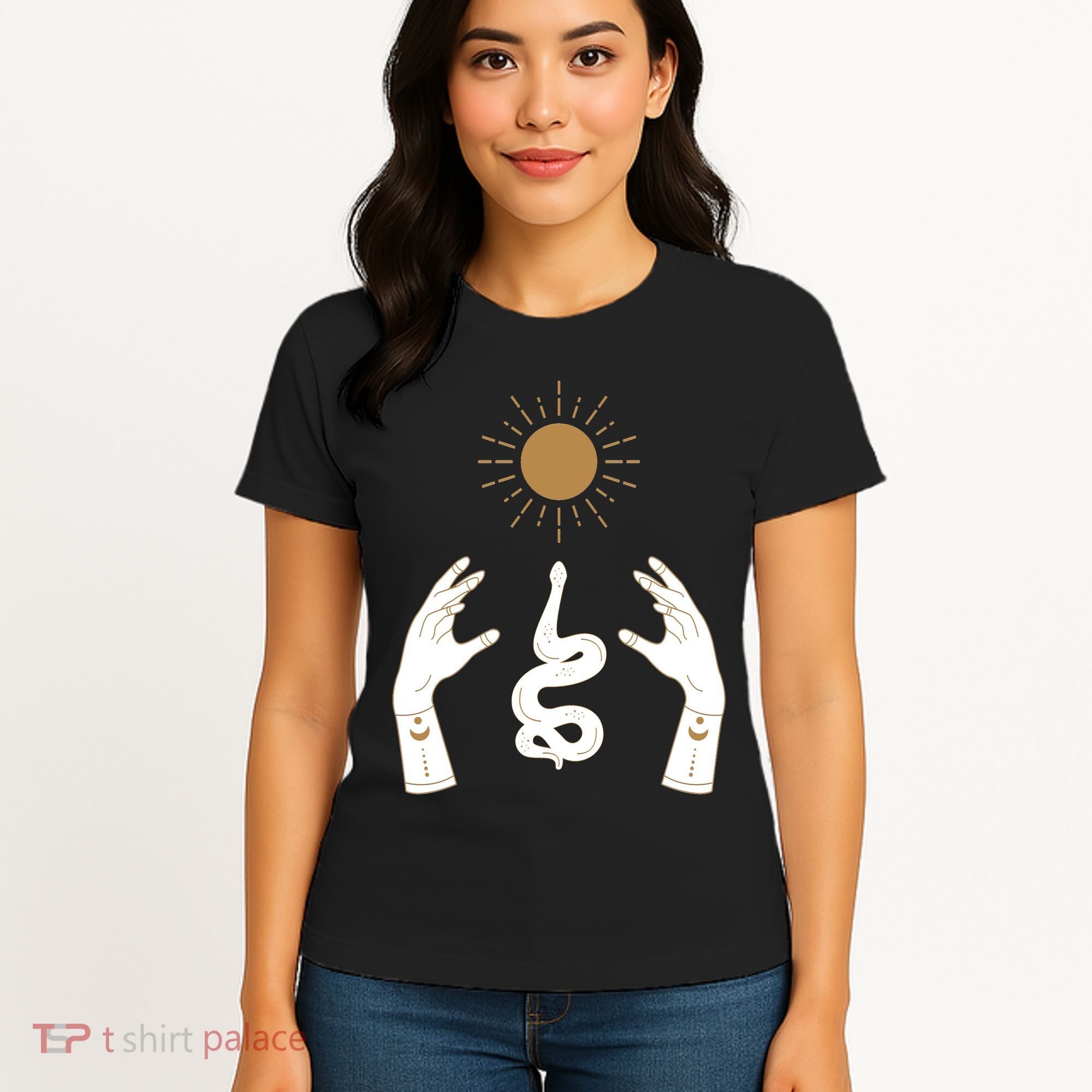 Boho Hands Reaching For The Sun Snake Women's T-Shirt