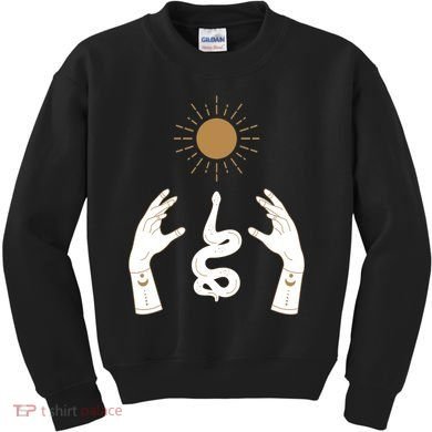 Boho Hands Reaching For The Sun Snake Kids Sweatshirt