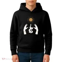 Boho Hands Reaching For The Sun Snake Kids Hoodie thumb 4