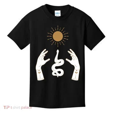 Boho Hands Reaching For The Sun Snake Kids T-Shirt