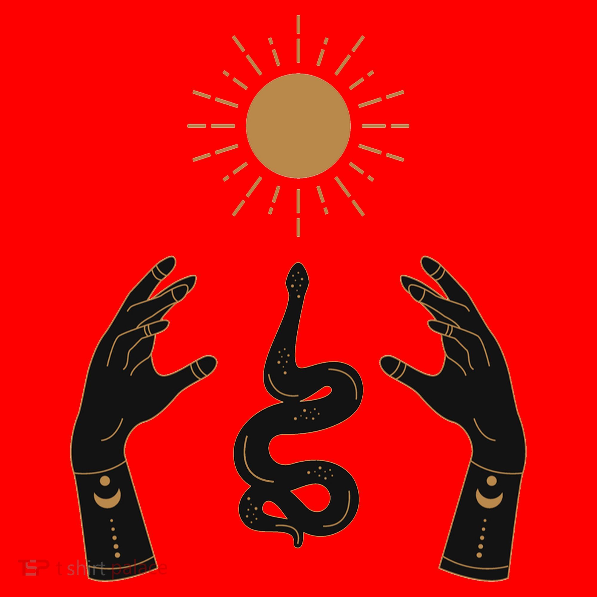 Boho Hands Reaching For The Sun Snake Santa Hat