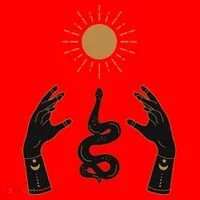 Boho Hands Reaching For The Sun Snake Santa Hat thumb 1