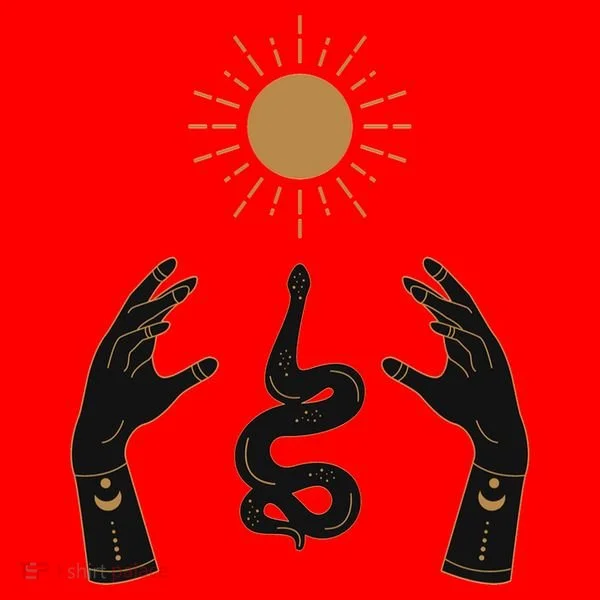 Boho Hands Reaching For The Sun Snake Santa Hat