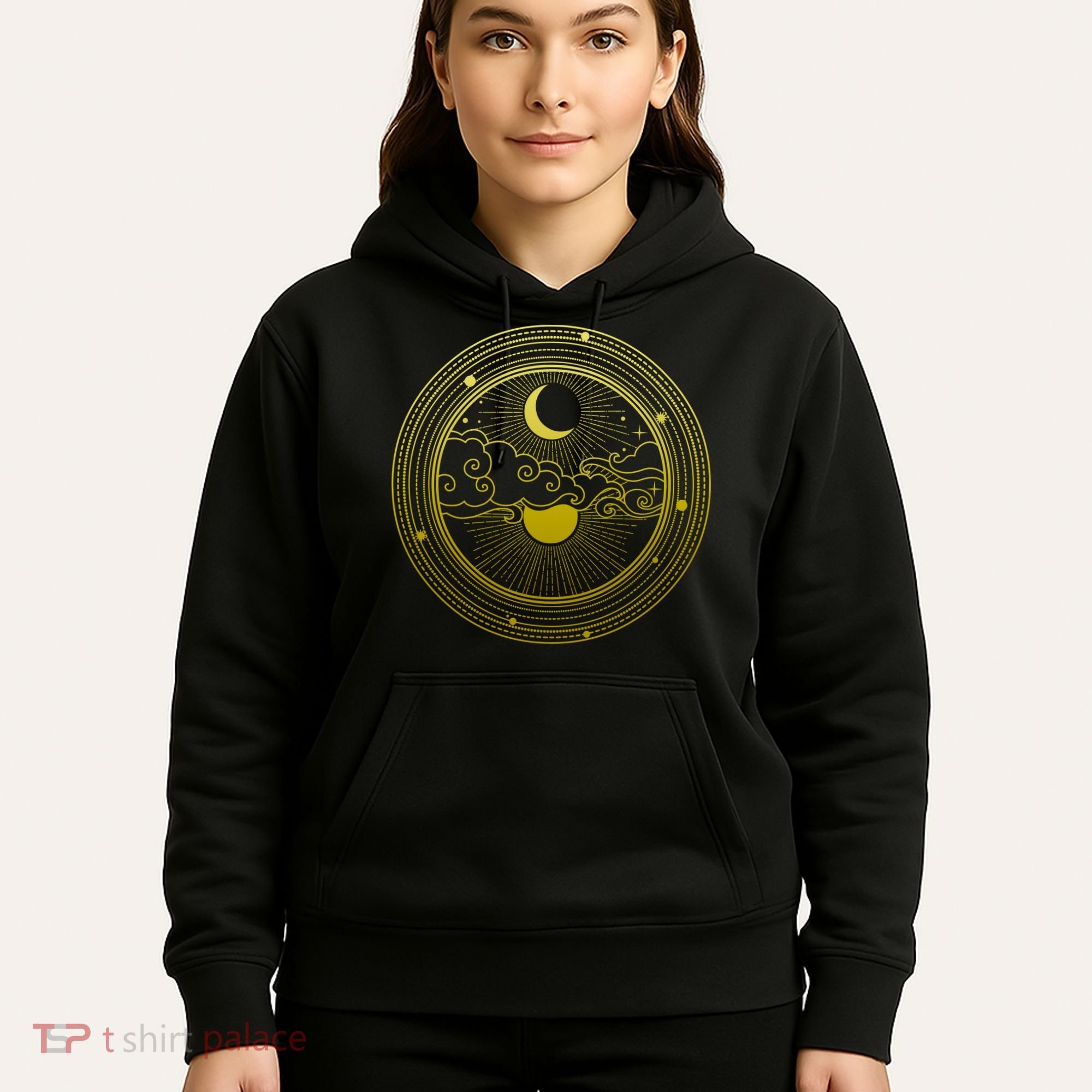 BoHo Moon and Sun Reflection Hoodie