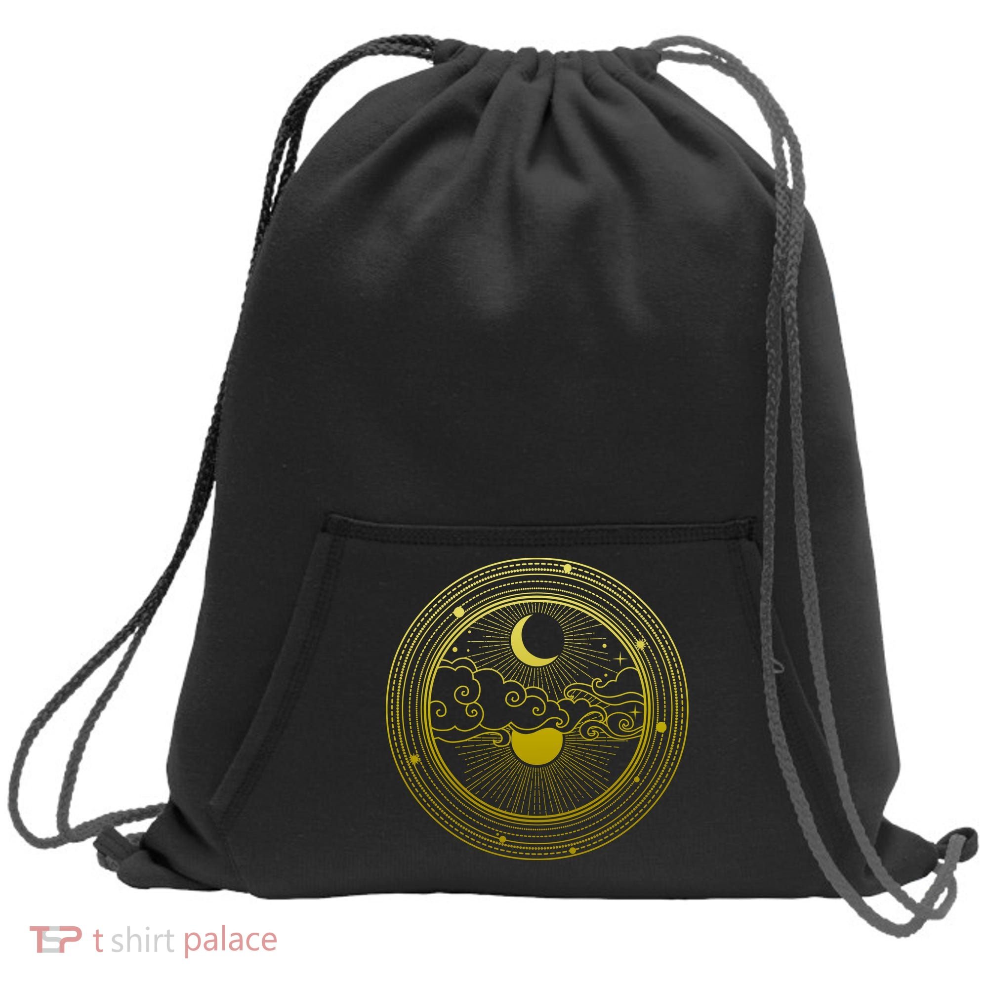 BoHo Moon and Sun Reflection Sweatshirt Cinch Pack Bag