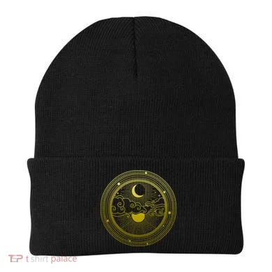 BoHo Moon and Sun Reflection Beanie