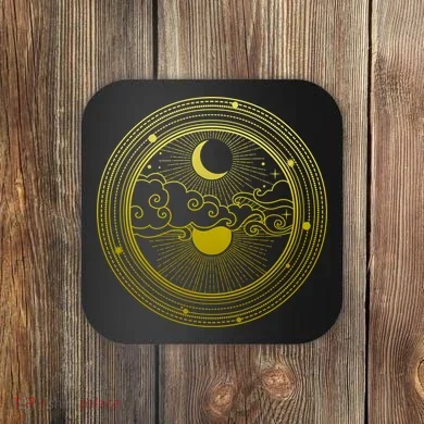 BoHo Moon and Sun Reflection Coaster