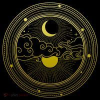 BoHo Moon and Sun Reflection Mousepad thumb 1