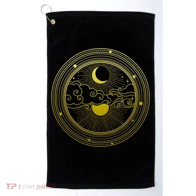 BoHo Moon and Sun Reflection Golf Towel