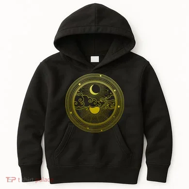 BoHo Moon and Sun Reflection Kids Hoodie