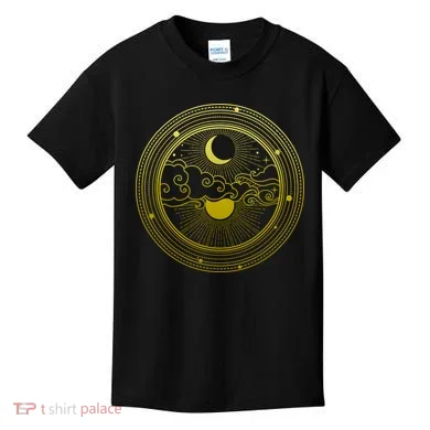 BoHo Moon and Sun Reflection Kids T-Shirt