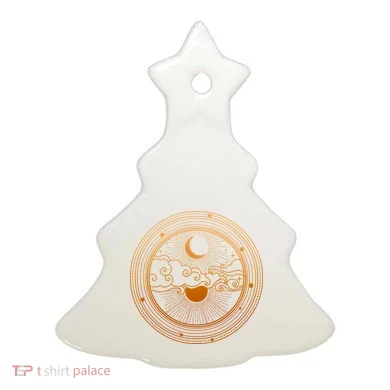 BoHo Moon and Sun Reflection Ceramic Ornament