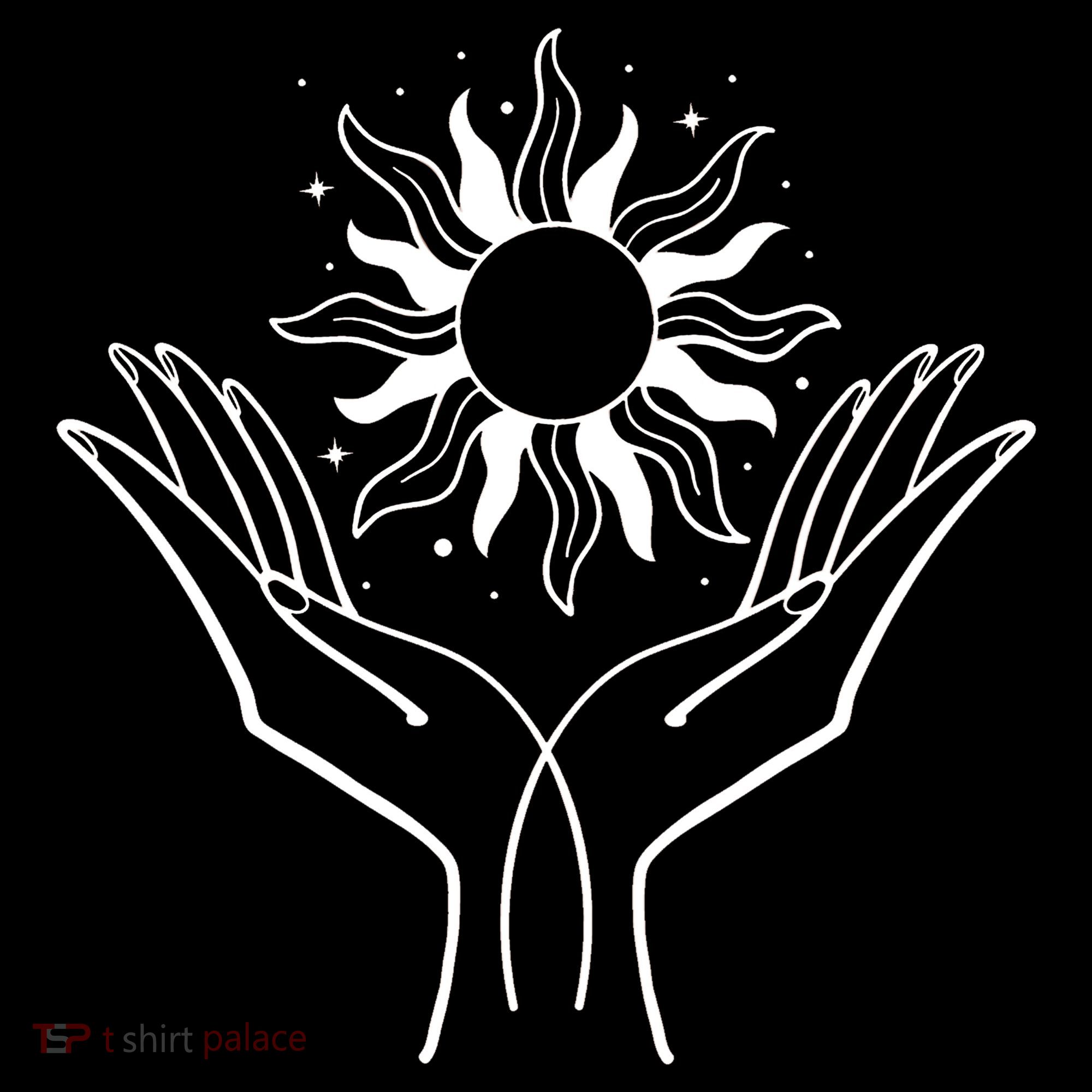 Boho Styled Hands Lifting Sun Spiritual Apron