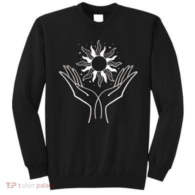 Boho Styled Hands Lifting Sun Spiritual Sweatshirt