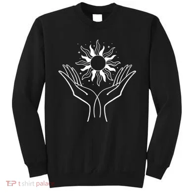 Boho Styled Hands Lifting Sun Spiritual Sweatshirt